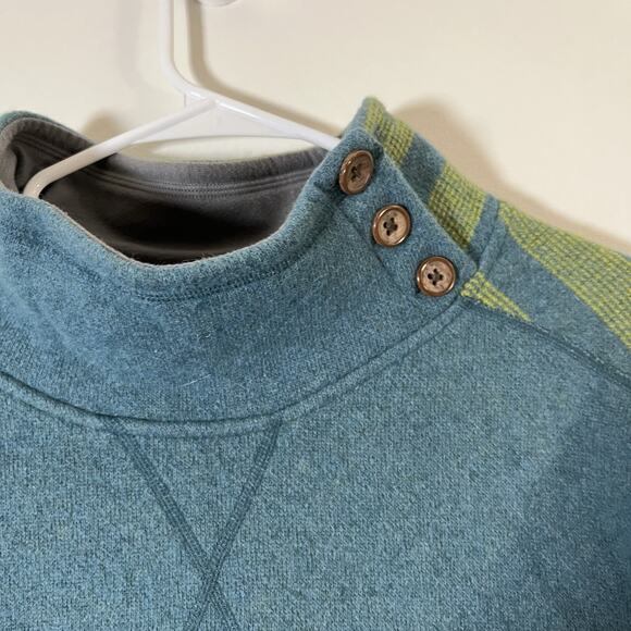 Marmot Pullover Sweater Womens Size L Green Wool Blend Warm Mock Neck - Picture 4 of 9